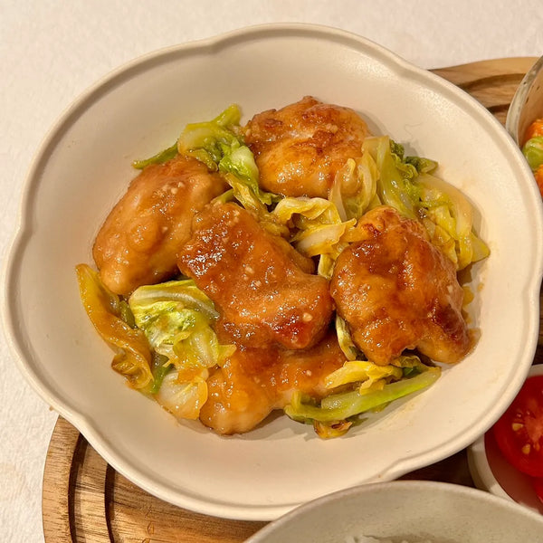 鶏とキャベツのガリバタ焼き